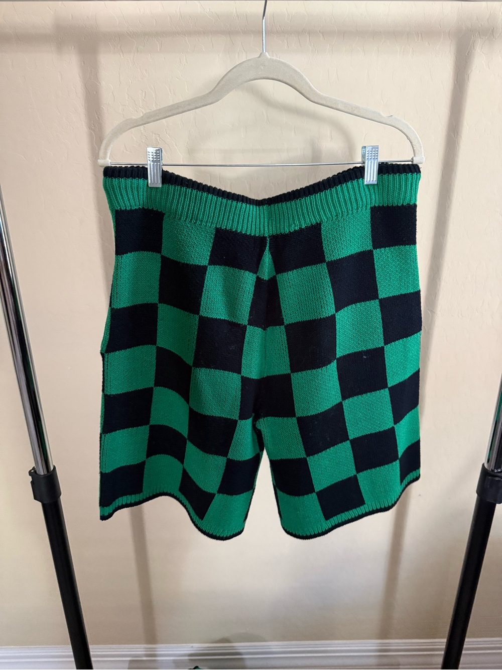 Green & Black Checkerboard Knit Set - Picture 5 of 5
